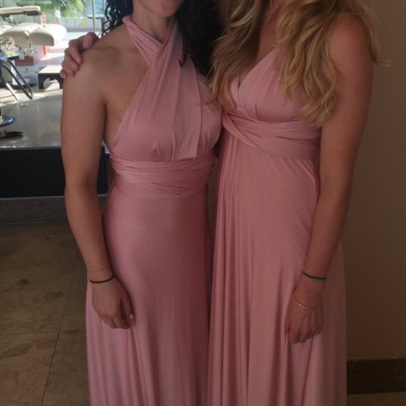 * *SOLD * * Lulus Tricks of the Trade Blush Pink Maxi Dress S - Picture 1 of 4